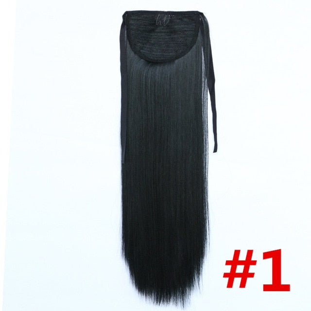 Feibin Ponytail Extensions Tie Up Ponytail Clip in Hair Extensions Hairpiece Binding Pony Tail Extension for Girl Lady Woman