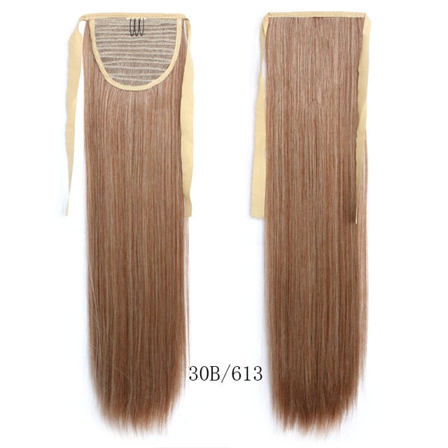 Feibin Ponytail Extensions Tie Up Ponytail Clip in Hair Extensions Hairpiece Binding Pony Tail Extension for Girl Lady Woman