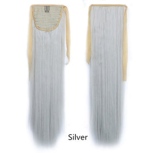 Feibin Ponytail Extensions Tie Up Ponytail Clip in Hair Extensions Hairpiece Binding Pony Tail Extension for Girl Lady Woman