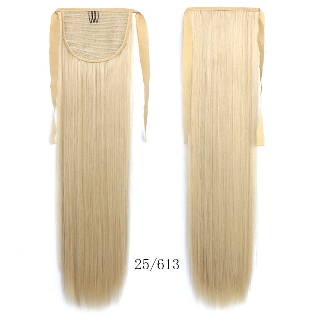 Feibin Ponytail Extensions Tie Up Ponytail Clip in Hair Extensions Hairpiece Binding Pony Tail Extension for Girl Lady Woman
