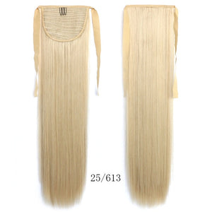 Feibin Ponytail Extensions Tie Up Ponytail Clip in Hair Extensions Hairpiece Binding Pony Tail Extension for Girl Lady Woman