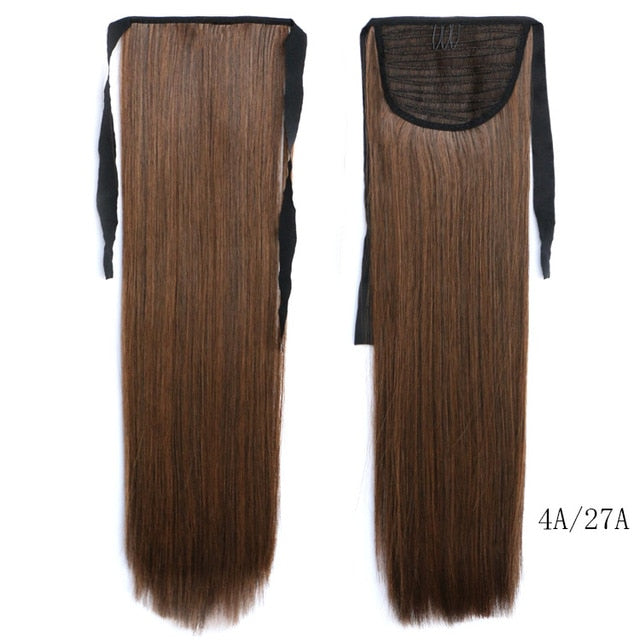 Feibin Ponytail Extensions Tie Up Ponytail Clip in Hair Extensions Hairpiece Binding Pony Tail Extension for Girl Lady Woman
