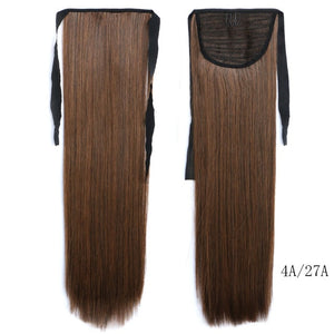 Feibin Ponytail Extensions Tie Up Ponytail Clip in Hair Extensions Hairpiece Binding Pony Tail Extension for Girl Lady Woman