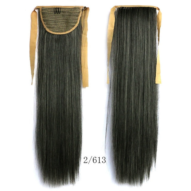 Feibin Ponytail Extensions Tie Up Ponytail Clip in Hair Extensions Hairpiece Binding Pony Tail Extension for Girl Lady Woman