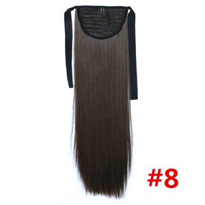 Feibin Ponytail Extensions Tie Up Ponytail Clip in Hair Extensions Hairpiece Binding Pony Tail Extension for Girl Lady Woman
