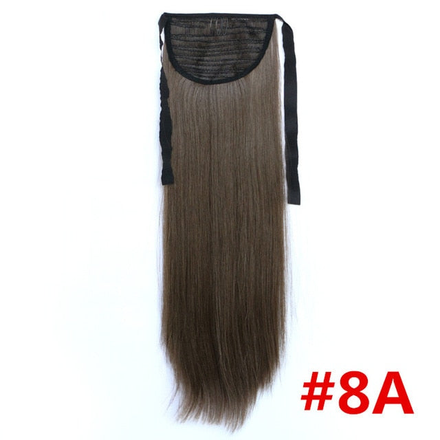 Feibin Ponytail Extensions Tie Up Ponytail Clip in Hair Extensions Hairpiece Binding Pony Tail Extension for Girl Lady Woman