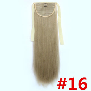 Feibin Ponytail Extensions Tie Up Ponytail Clip in Hair Extensions Hairpiece Binding Pony Tail Extension for Girl Lady Woman