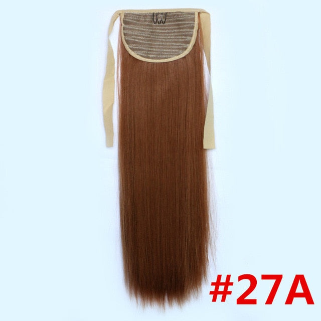 Feibin Ponytail Extensions Tie Up Ponytail Clip in Hair Extensions Hairpiece Binding Pony Tail Extension for Girl Lady Woman