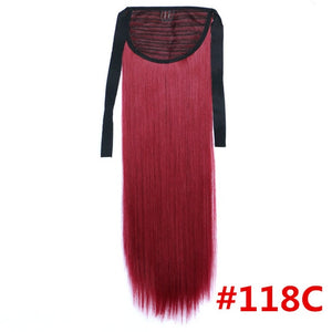 Feibin Ponytail Extensions Tie Up Ponytail Clip in Hair Extensions Hairpiece Binding Pony Tail Extension for Girl Lady Woman