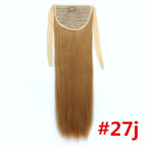 Feibin Ponytail Extensions Tie Up Ponytail Clip in Hair Extensions Hairpiece Binding Pony Tail Extension for Girl Lady Woman