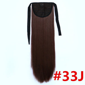 Feibin Ponytail Extensions Tie Up Ponytail Clip in Hair Extensions Hairpiece Binding Pony Tail Extension for Girl Lady Woman