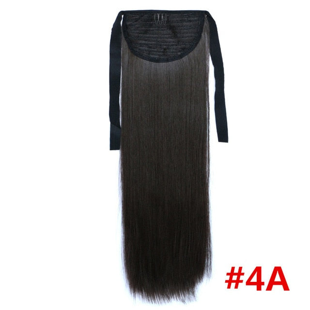 Feibin Ponytail Extensions Tie Up Ponytail Clip in Hair Extensions Hairpiece Binding Pony Tail Extension for Girl Lady Woman