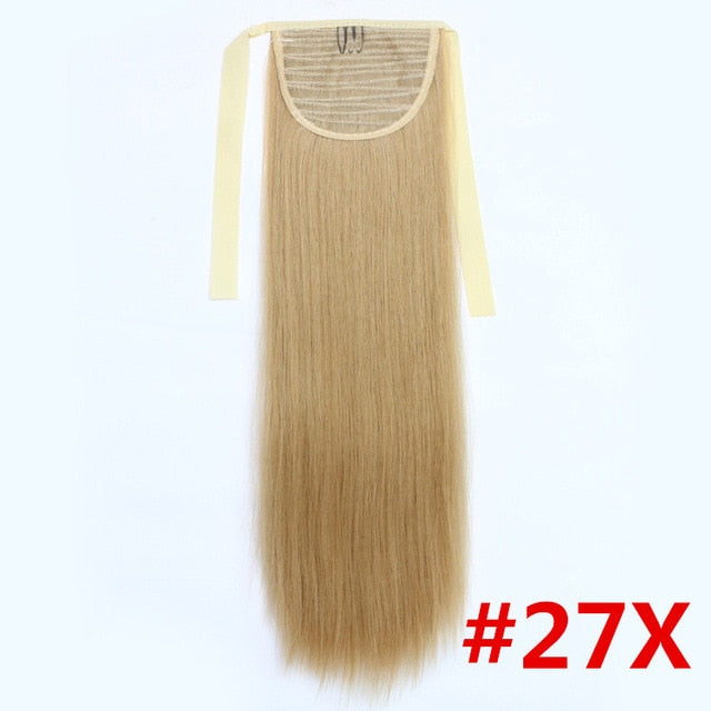 Feibin Ponytail Extensions Tie Up Ponytail Clip in Hair Extensions Hairpiece Binding Pony Tail Extension for Girl Lady Woman