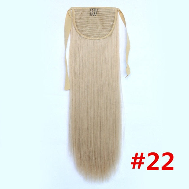 Feibin Ponytail Extensions Tie Up Ponytail Clip in Hair Extensions Hairpiece Binding Pony Tail Extension for Girl Lady Woman