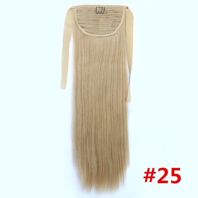 Feibin Ponytail Extensions Tie Up Ponytail Clip in Hair Extensions Hairpiece Binding Pony Tail Extension for Girl Lady Woman