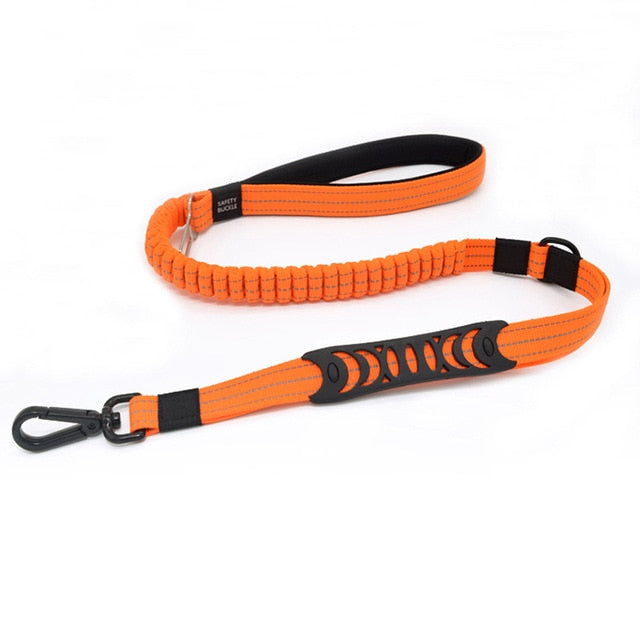 High quality pet supplies dog multi-function elastic traction rope dogleash car seat belt cushioning retractable reflectivenylon