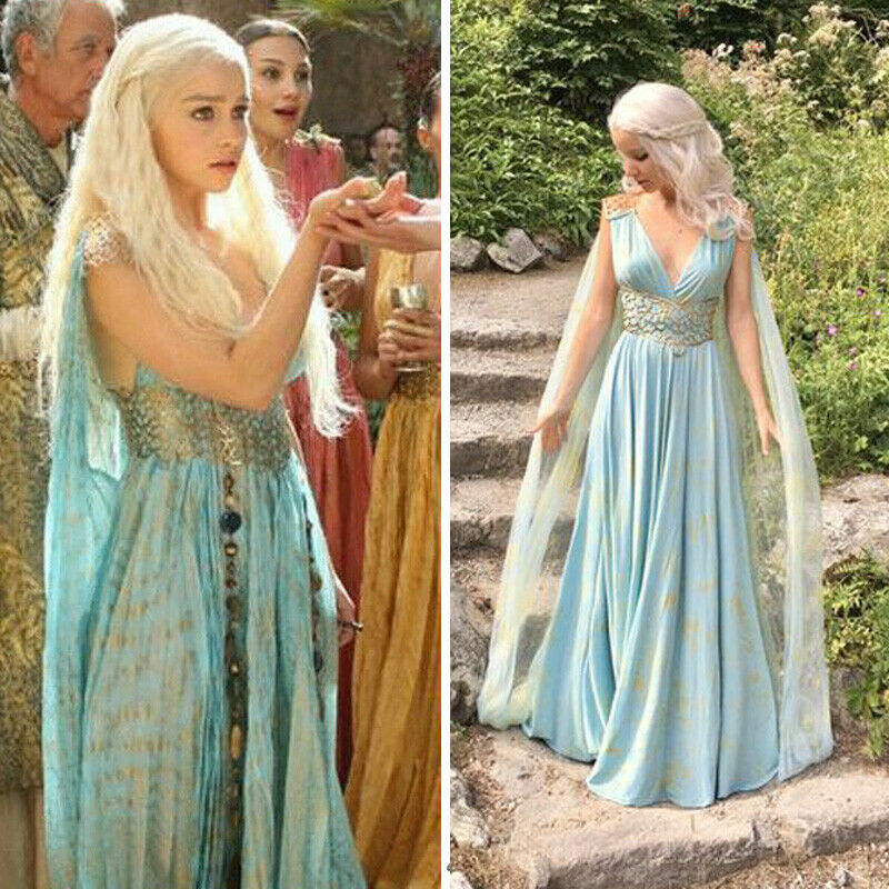 Mother of Dragons Game of Thrones Daenerys Targaryen Lady Fancy Dress Up Costume