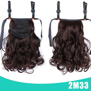 AOSIWIG Female Hair Short Curly Hair Tail Natural Clip In Hair Extensions Ponytail Heat Resistant Synthetic Drawstring Hairpiece
