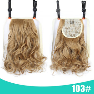 AOSIWIG Female Hair Short Curly Hair Tail Natural Clip In Hair Extensions Ponytail Heat Resistant Synthetic Drawstring Hairpiece