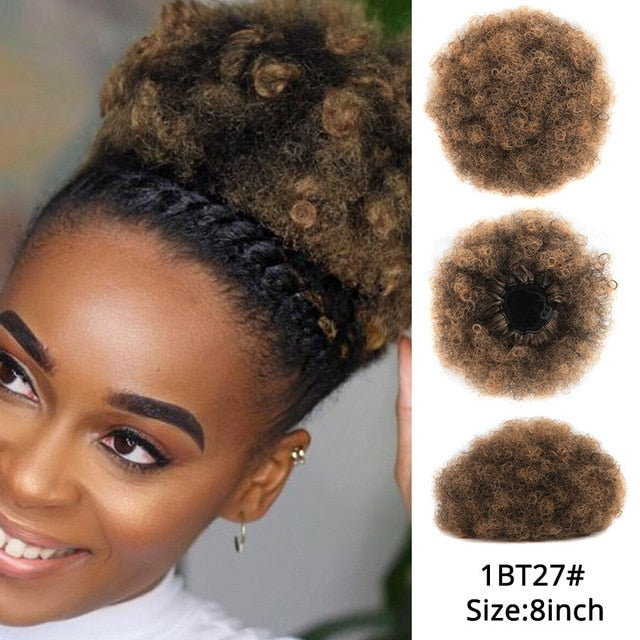 Leeons Claw Clip Ponytail Hair Extensions Drawstring Natural Hair Ponytail Pony Tail Puff Hair Synthetic Kinky Straight Ponytail