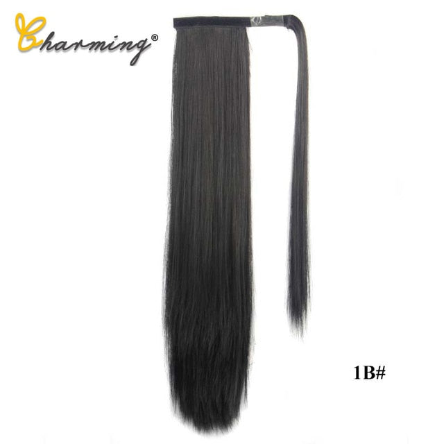 CHARMING Long Curly Clip In Hair Tail False Sport Hair Ponytail Hairpiece With Hairpins Synthetic Hair Pony Tail Hair Extension