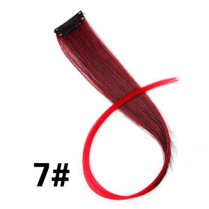 Alileader 18Inch Curly Clip One In Hair Extensions Natural Long Synthetic Hairpieces For Women Girl Pink Blue Colorful