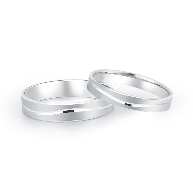 Platinum White Real Genuine Solid Gold PT950 Marriage Engagement Propose Rings Bands for Women Men Couple Fancy Wedding Jewelry