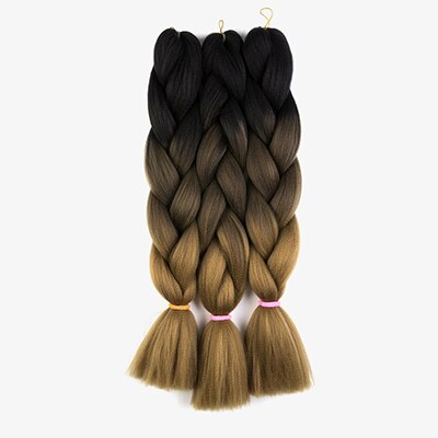 CHARMING 24 Inch Braiding Hair Extensions Jumbo Crochet Braids Synthetic Hair Style 100g/Pc Pure Blonde Pink Green Colorful