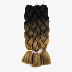 CHARMING 24 Inch Braiding Hair Extensions Jumbo Crochet Braids Synthetic Hair Style 100g/Pc Pure Blonde Pink Green Colorful