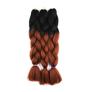 CHARMING 24 Inch Braiding Hair Extensions Jumbo Crochet Braids Synthetic Hair Style 100g/Pc Pure Blonde Pink Green Colorful