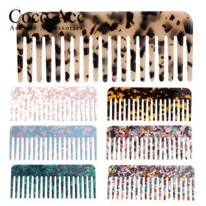 Wholesale price fashion colorful acetate high-end thick  fancy korean design hair combs for women girls