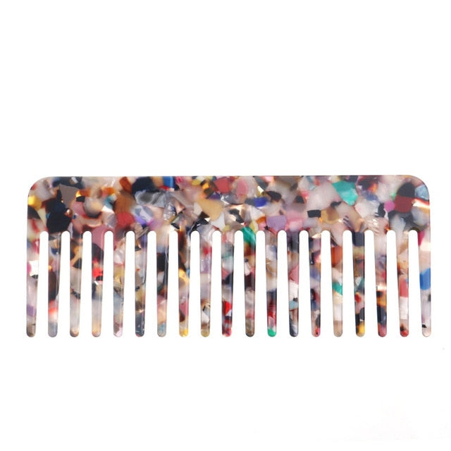 Wholesale price fashion colorful acetate high-end thick  fancy korean design hair combs for women girls