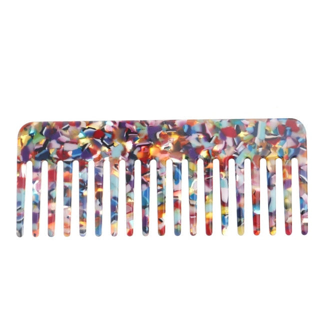 Wholesale price fashion colorful acetate high-end thick  fancy korean design hair combs for women girls