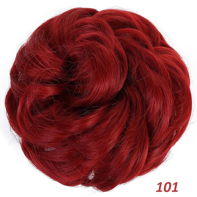 AILIADE Women Girl Headwear Messy Chignon Donut Gary Brown Hair Bun Pad Elastic Hair Rope Rubber Band Hair Extensions