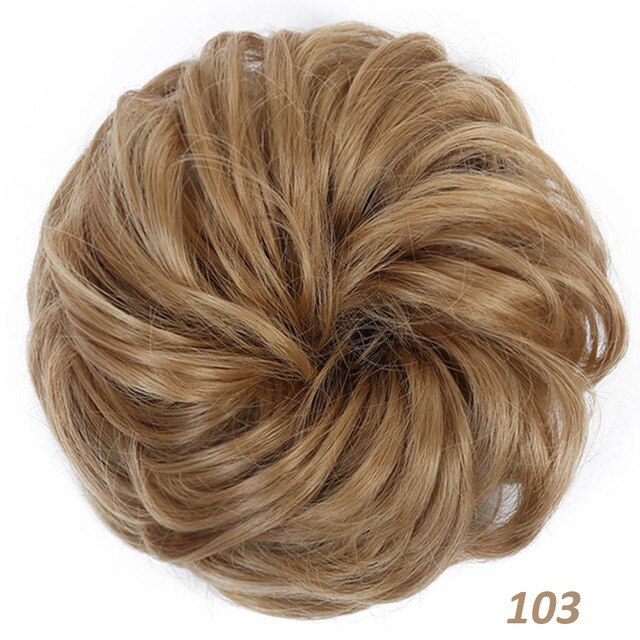 AILIADE Women Girl Headwear Messy Chignon Donut Gary Brown Hair Bun Pad Elastic Hair Rope Rubber Band Hair Extensions