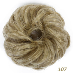 AILIADE Women Girl Headwear Messy Chignon Donut Gary Brown Hair Bun Pad Elastic Hair Rope Rubber Band Hair Extensions