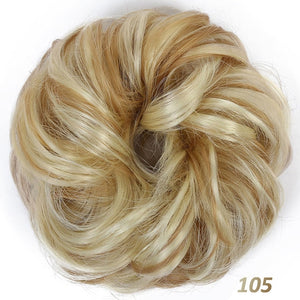 AILIADE Women Girl Headwear Messy Chignon Donut Gary Brown Hair Bun Pad Elastic Hair Rope Rubber Band Hair Extensions