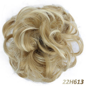 AILIADE Women Girl Headwear Messy Chignon Donut Gary Brown Hair Bun Pad Elastic Hair Rope Rubber Band Hair Extensions