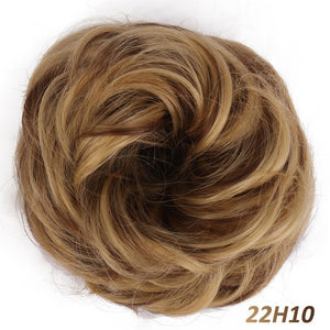 AILIADE Women Girl Headwear Messy Chignon Donut Gary Brown Hair Bun Pad Elastic Hair Rope Rubber Band Hair Extensions
