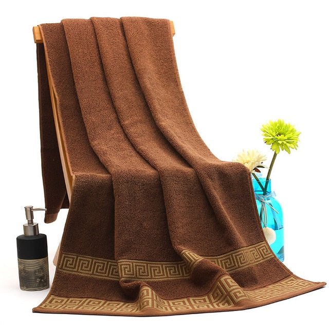 Cotton Bath Towels Beach Towel For Adults Absorbent Terry Luxury  bathroom towel sets Men Women Basic Towels 70x140cm