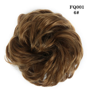 LUPU Synthetic Chignon Messy Scrunchie Elastic Band Hair Bun Straight Updo Hairpiece High Temperture Fiber Natural Fake Hair