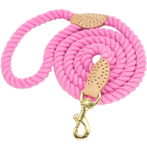 4 Colors Durable Nylon Dog Leash Pet Puppy Walking Training Dog Leash Lead Dogs Leashes Strap Belt Cotton Traction Rope 5ft Long
