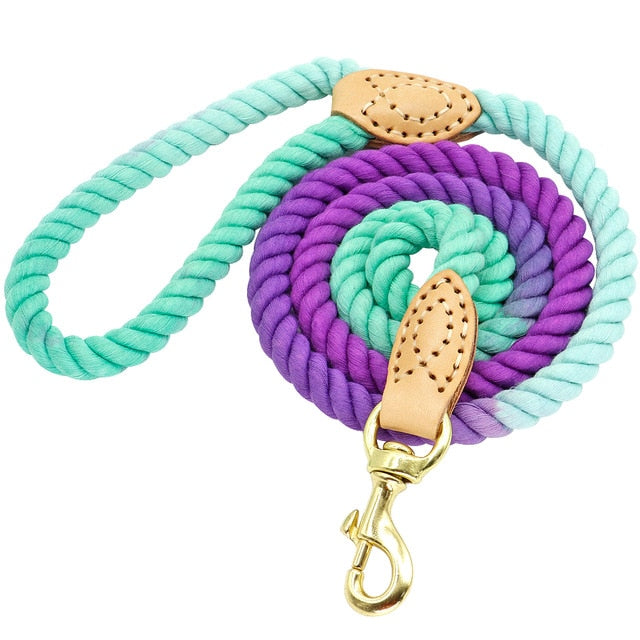 4 Colors Durable Nylon Dog Leash Pet Puppy Walking Training Dog Leash Lead Dogs Leashes Strap Belt Cotton Traction Rope 5ft Long