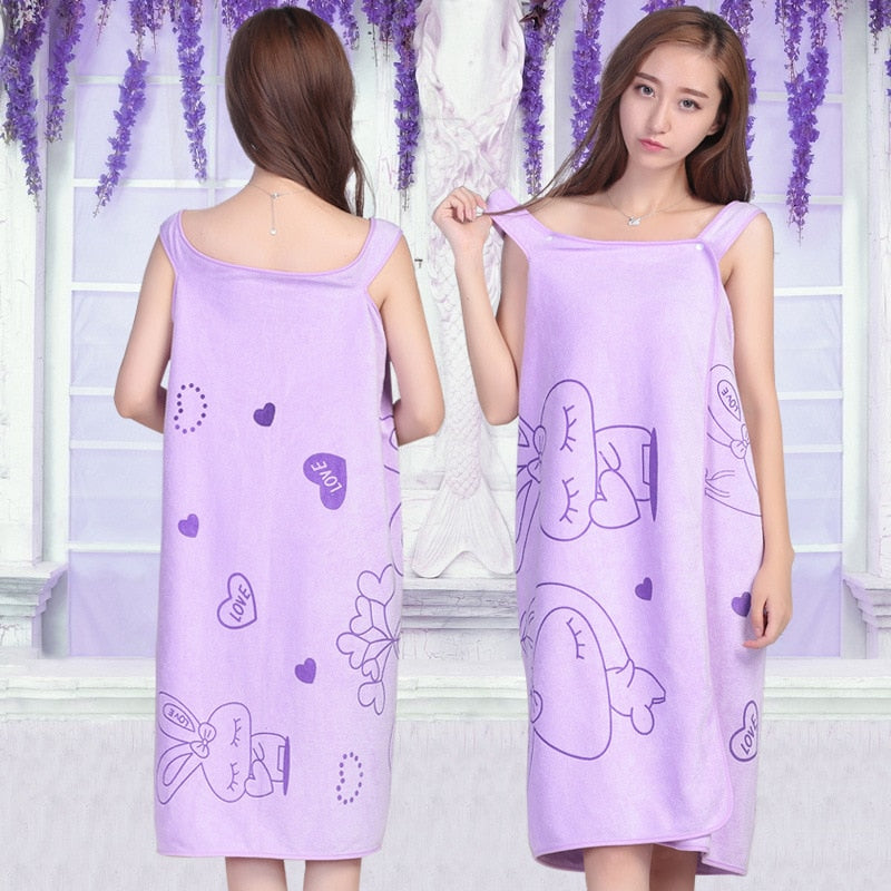 GIANTEX Bathroom Women Microfiber Bath Towels for adults Wearable Beach Towel Bath Wrap Towel Bath Gown serviette de bain toalha