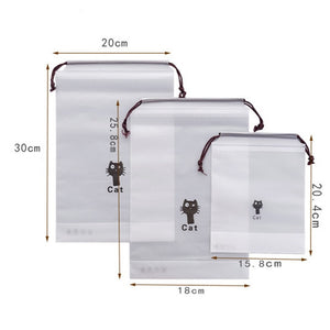 Cat Waterproof Cosmetic Box Women Travel Makeup Case Zipper Makeup Bath Organizer Storage Pouch Toiletry Wash Beauty Kit