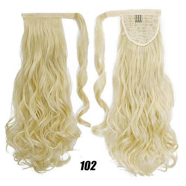 MANWEI24inches LongStraight Clip InHair Tail False Hair Ponytail Hairpiece with Hairpins Synthetic Hair Pony Tail Hair Extension
