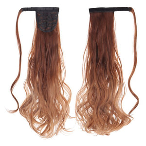 MANWEI 24 Inch Machine Made Remy Hair Ribbon Ponytail Clips-in Human Hair Extensions Horsetail Natural Straight Hair