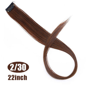 Lupu Rainbow Highlighted Hair Girl One Chip In Hair Extension Synthetic Long Straight Hair Clip Hair Clip Straight Hair