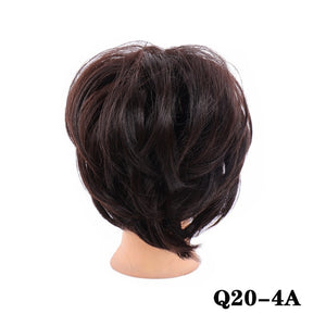 LUPU Messy Chignon Synthetic Hair Bun Donut Updo Straight Scrunchie With Elastic Band For Women Heat Resistant Hair Extensions