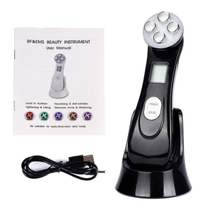 NOBOX-5in1 RF EMS Electroporation LED Photon Light Therapy Beauty Device Anti Aging Face Lifting Tightening Eye Facial Skin Care